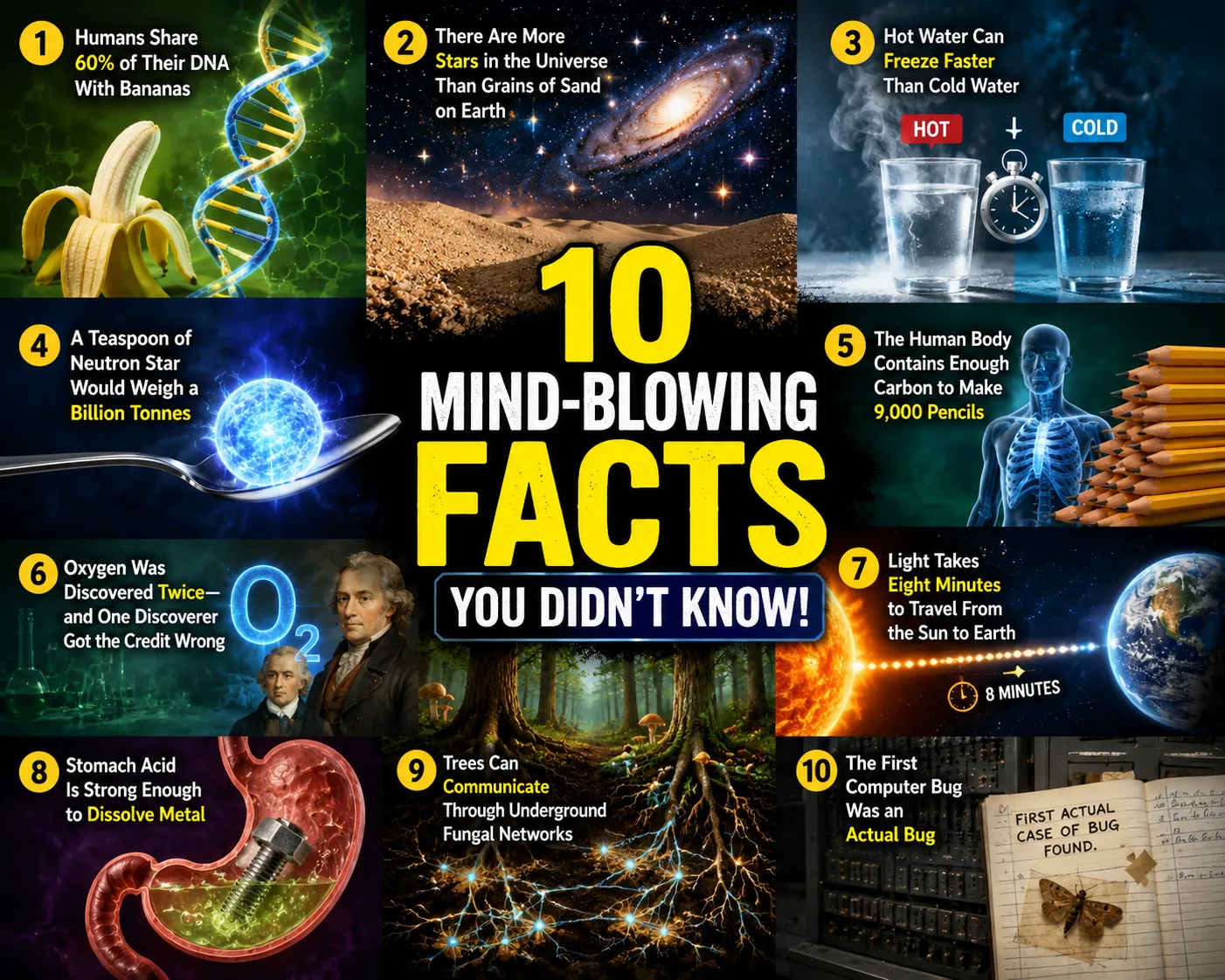 Science Is Everywhere: Ten Facts That Will Stop You Mid-Sentence