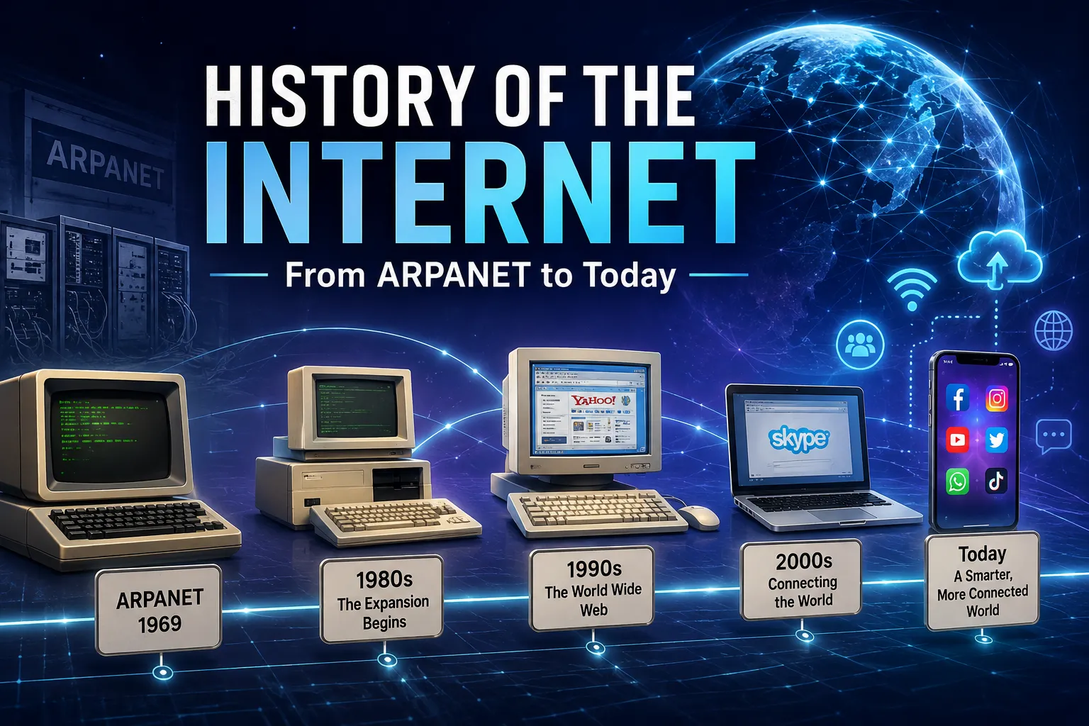 History of the Internet: From ARPANET to Today